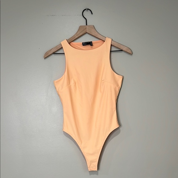 ASOS Design Peach Sleeveless Bodysuit US 0 - Picture 1 of 5
